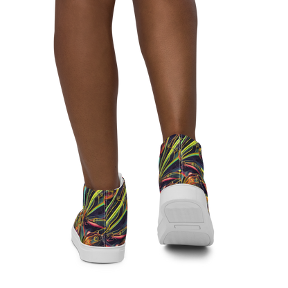 Women's High Top Canvas Shoes - Psychedelic Deep Space