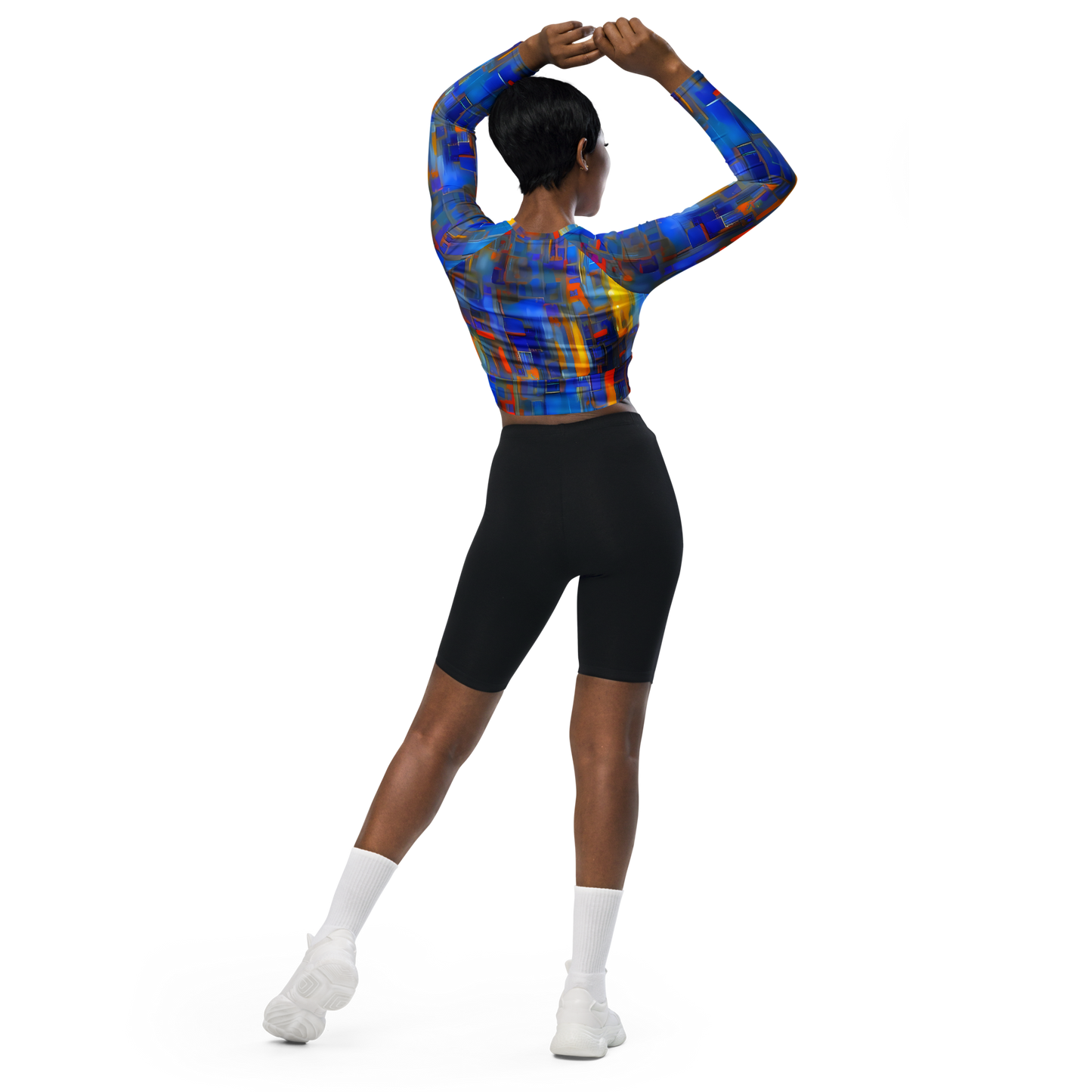 Long Sleeve Crop Top - Neoplastique Flow