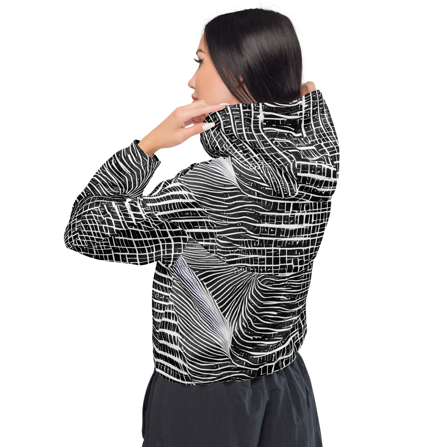 Women's Cropped Windbreaker - Urban Pulse