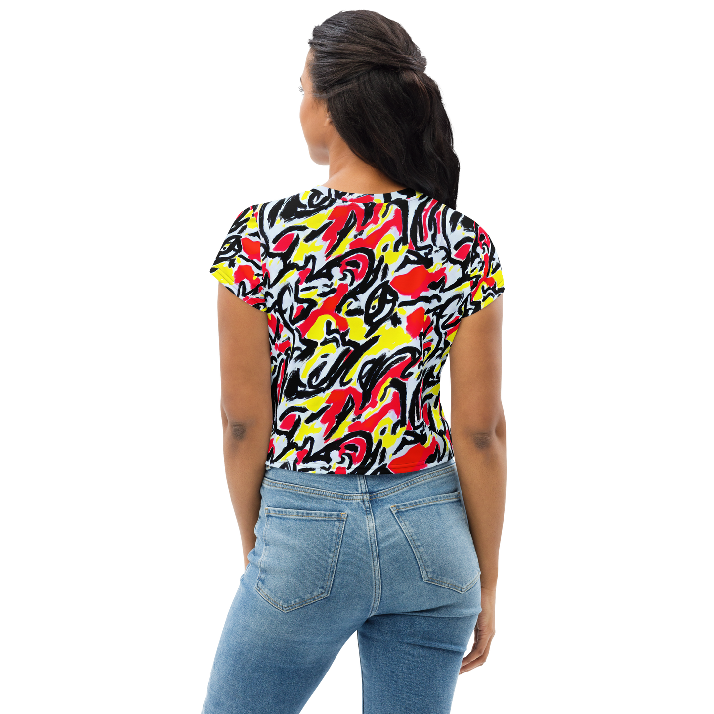 Women's Crop Tee - Cosmic Brushstrokes