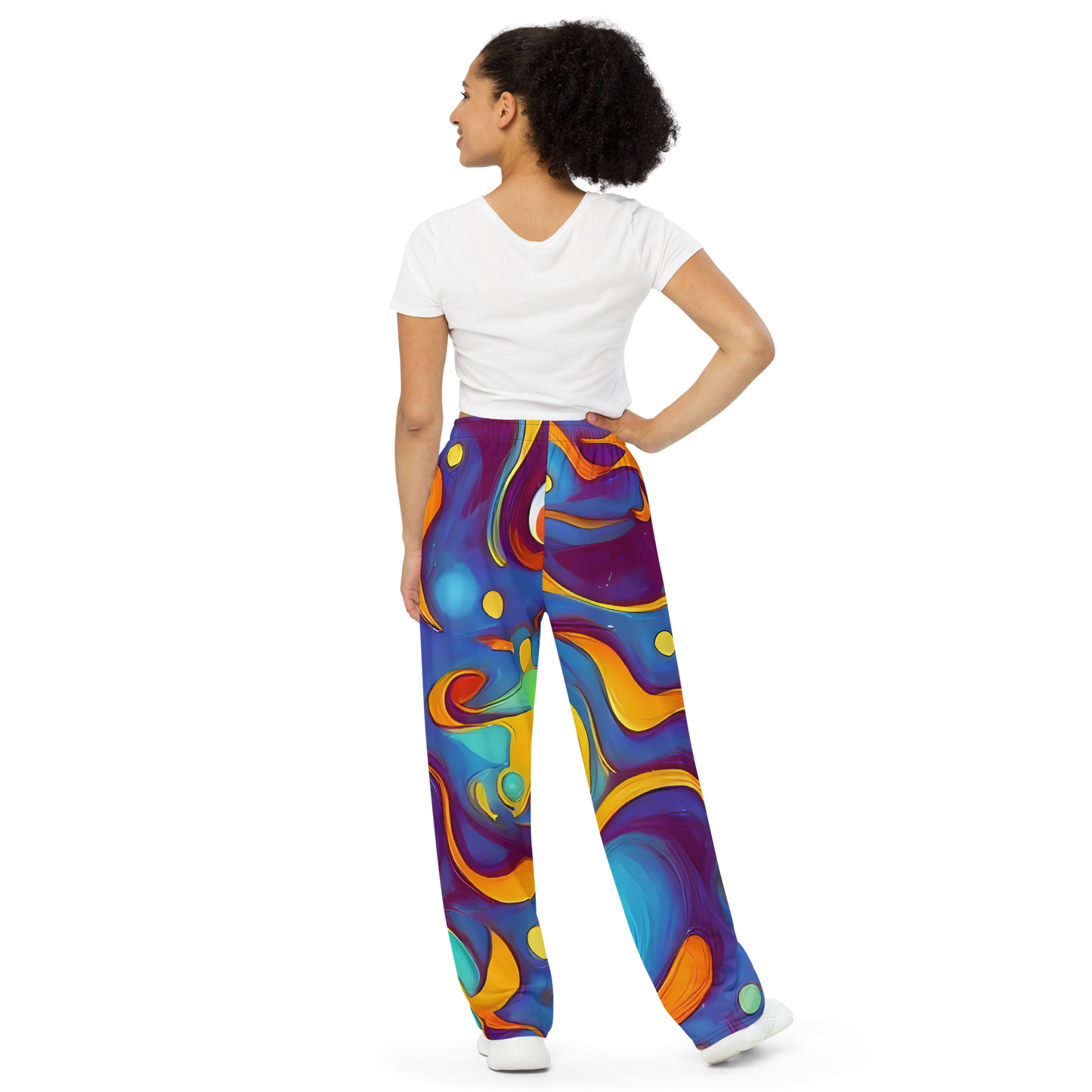 Wide-Leg Pants - Pelton Swirl