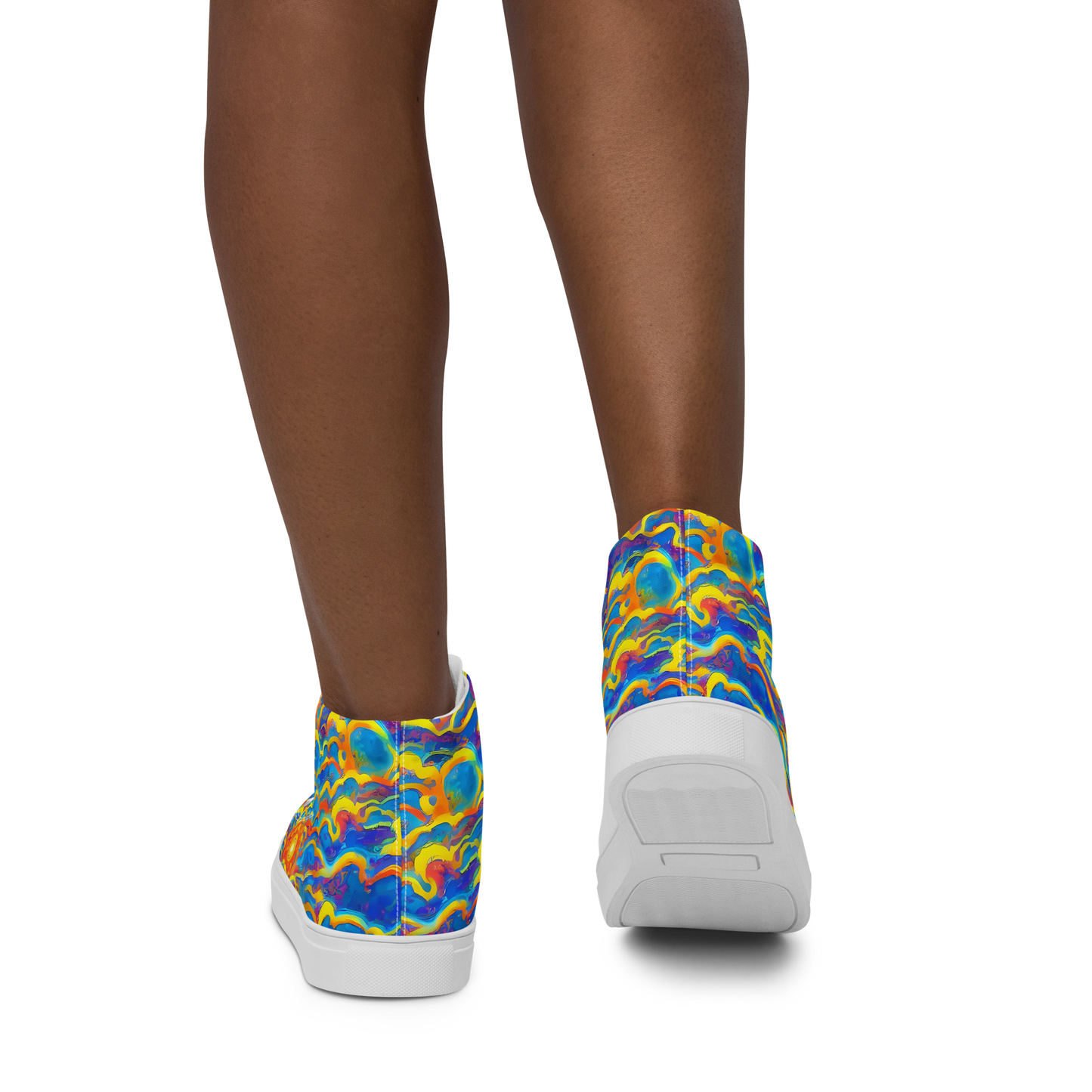 Women's High Top Canvas Shoes - Chroma Ripple