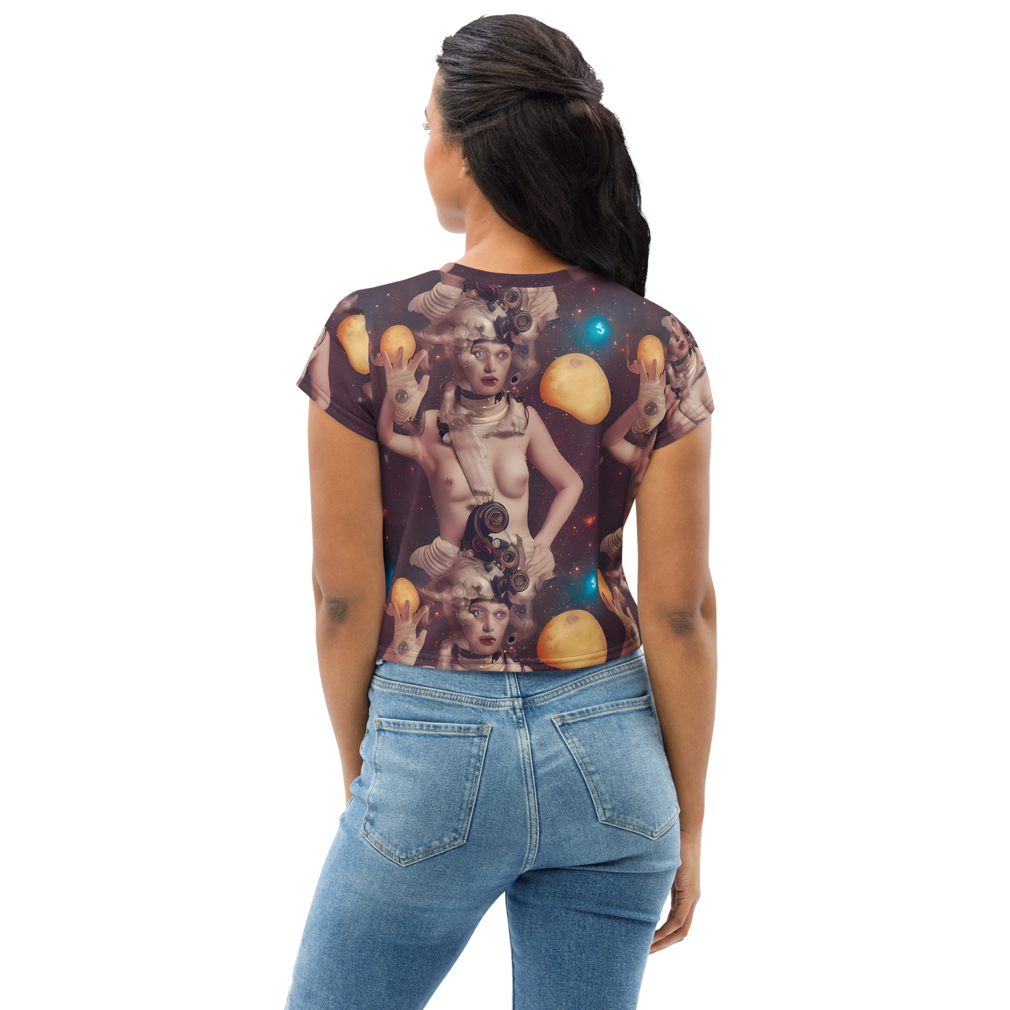 Women's Crop Tee - Nebula Siren