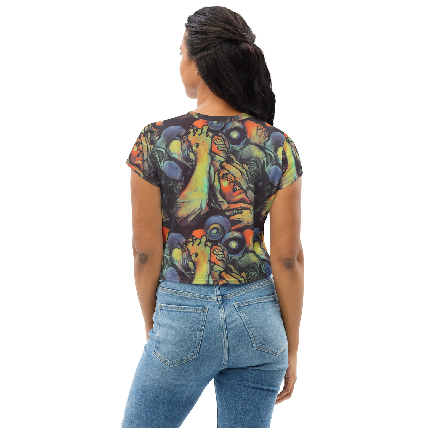 Women's Crop Tee - Cosmic Scream