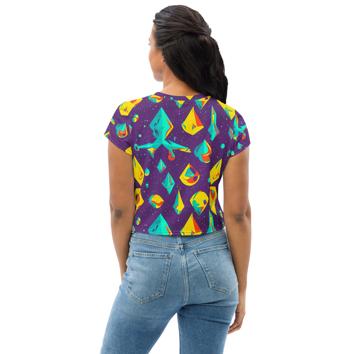 Women's Crop Tee - Cascading Prism