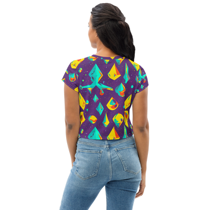 Women's Crop Tee - Cascading Prism