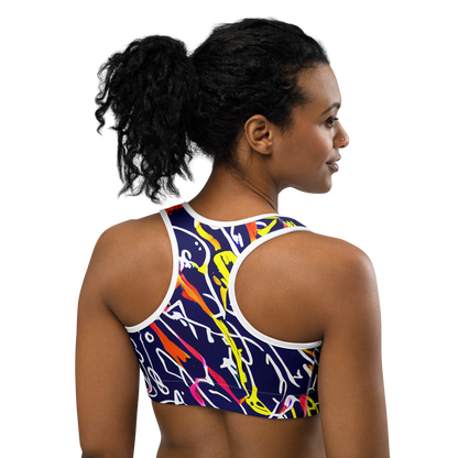 Sports Bra - Neon Currents