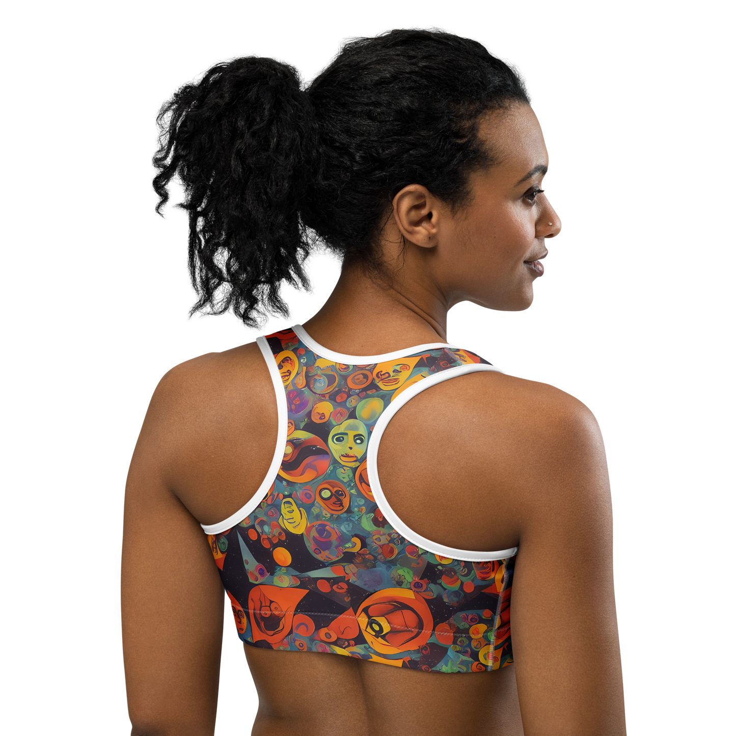 Sports Bra - Galactic Faces