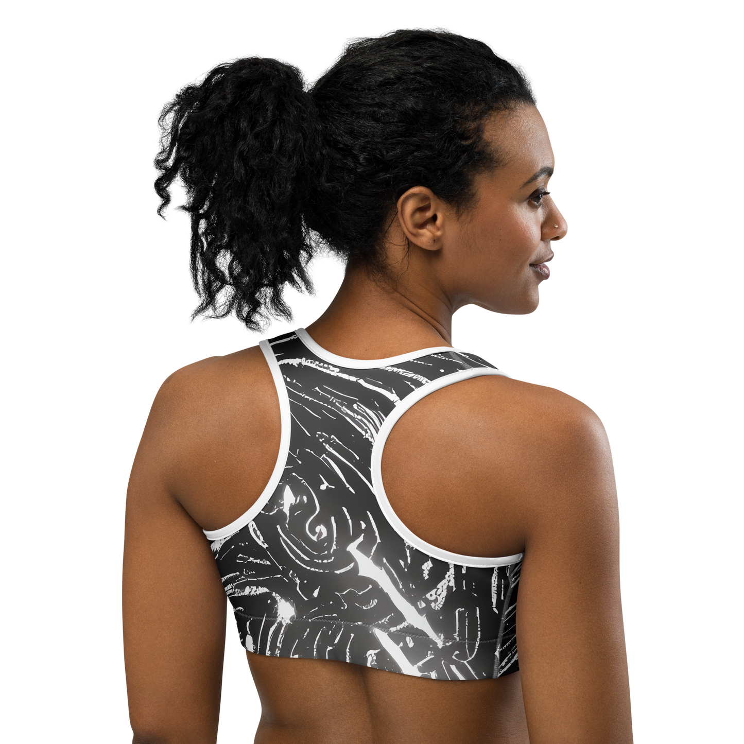 Sports Bra - Silver Swirl