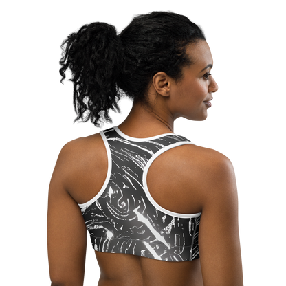 Sports Bra - Silver Swirl