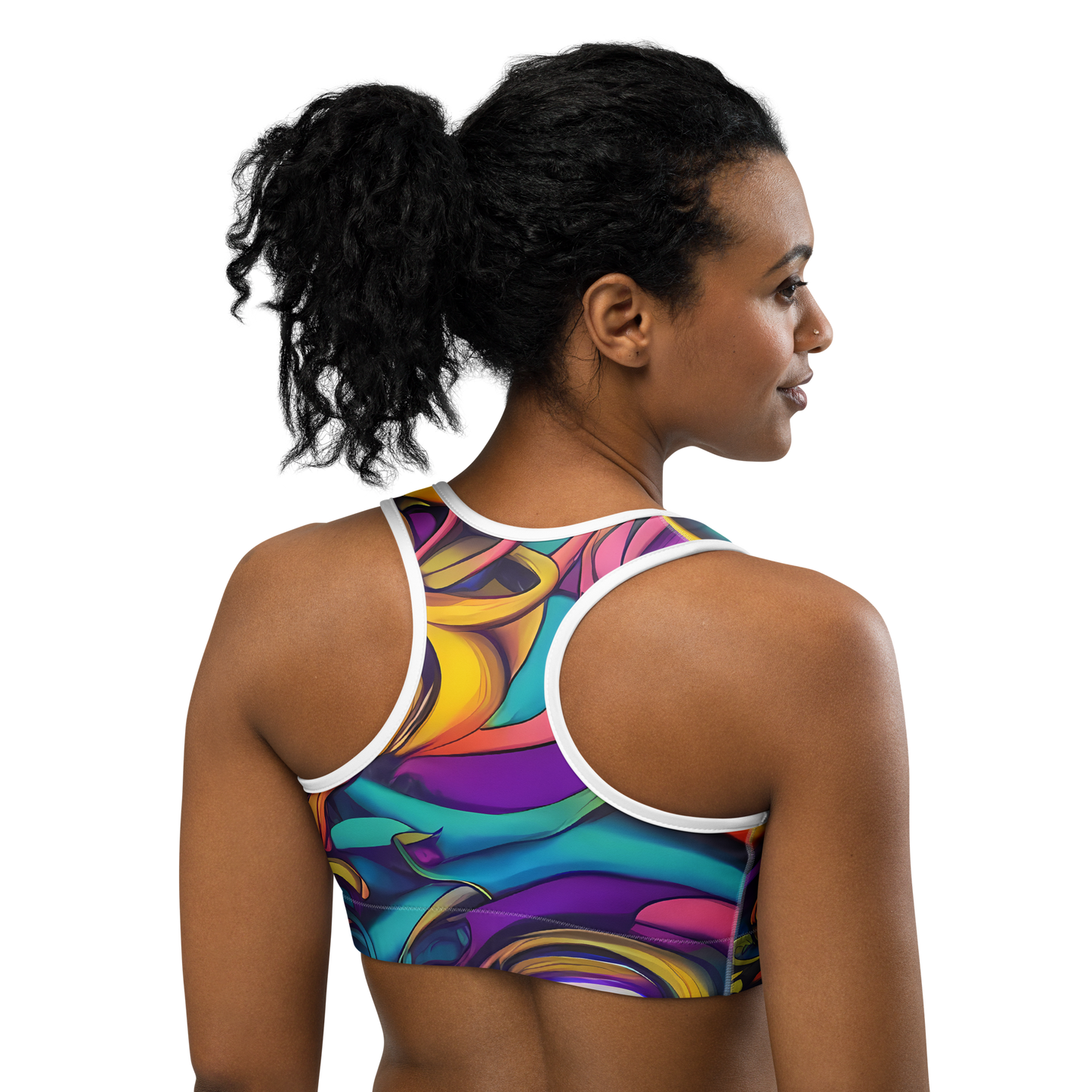 Sports Bra - Pre-Raphaelite Wave