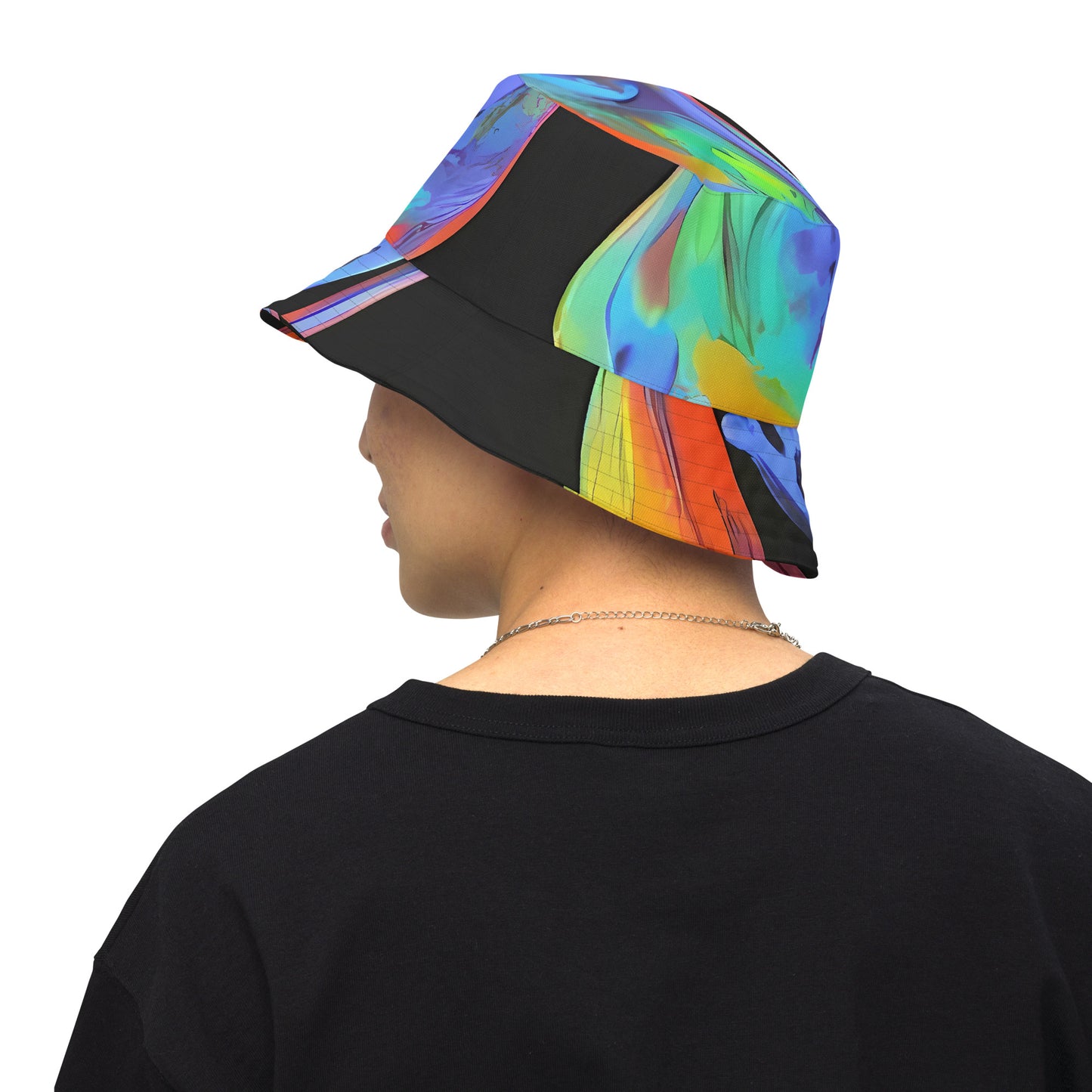 Reversible Bucket Hat - Vibrant Vortices