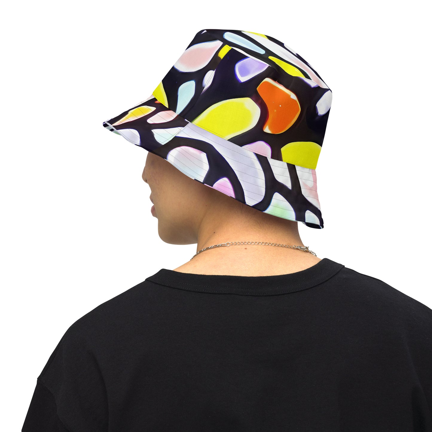 Reversible Bucket Hat - Cubist Carousel