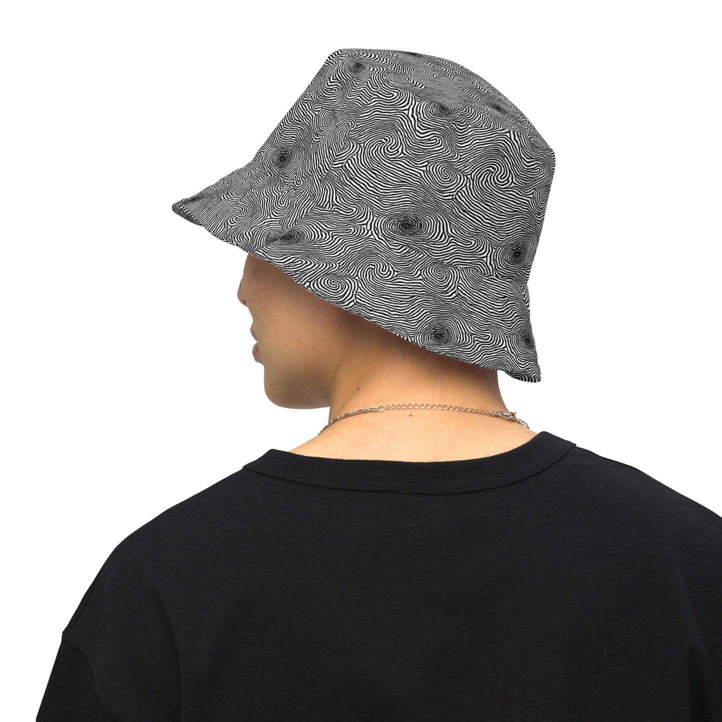 Reversible Bucket Hat - Black And White Rhapsody
