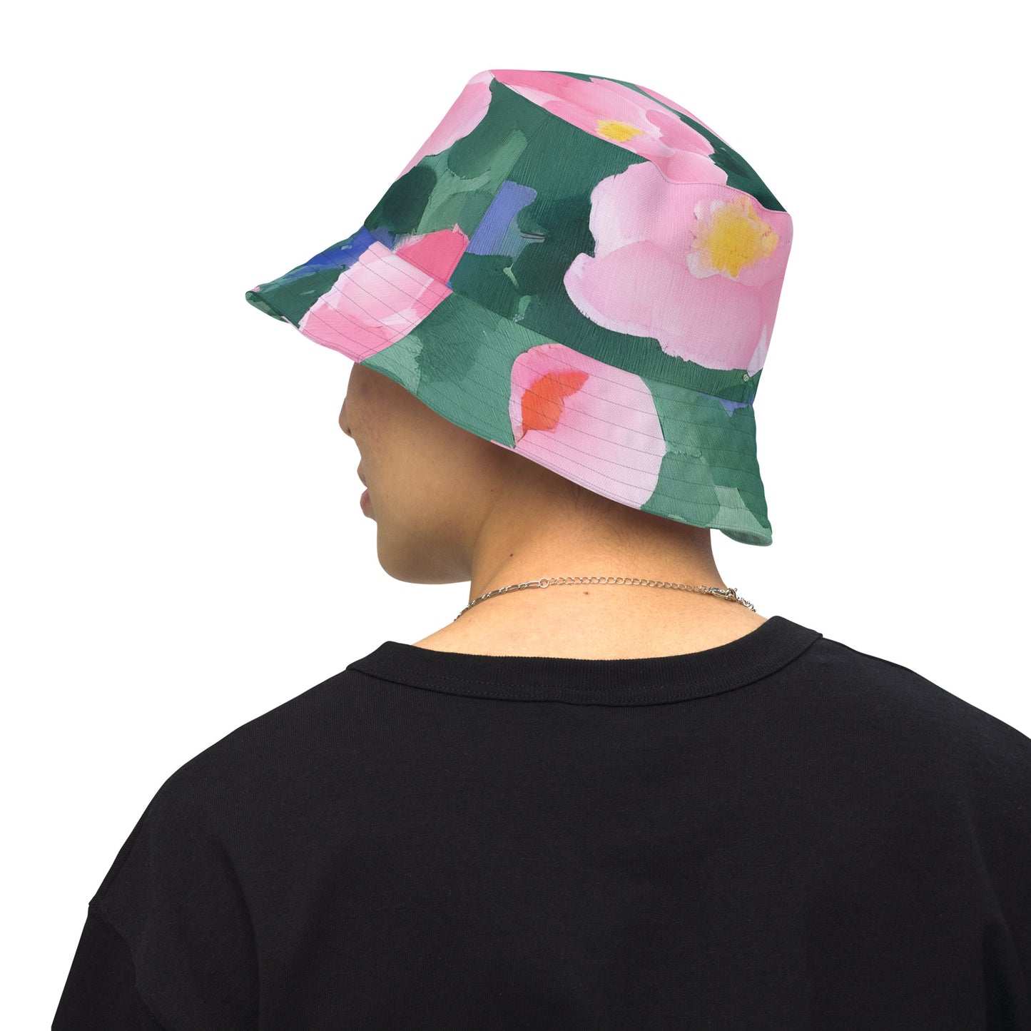 Reversible Bucket Hat - Pink Blossom Serenade