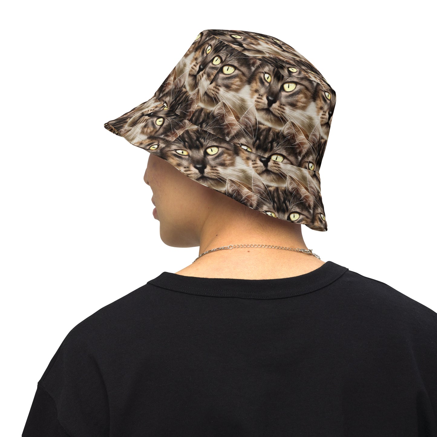 Reversible Bucket Hat - Feline Reverie