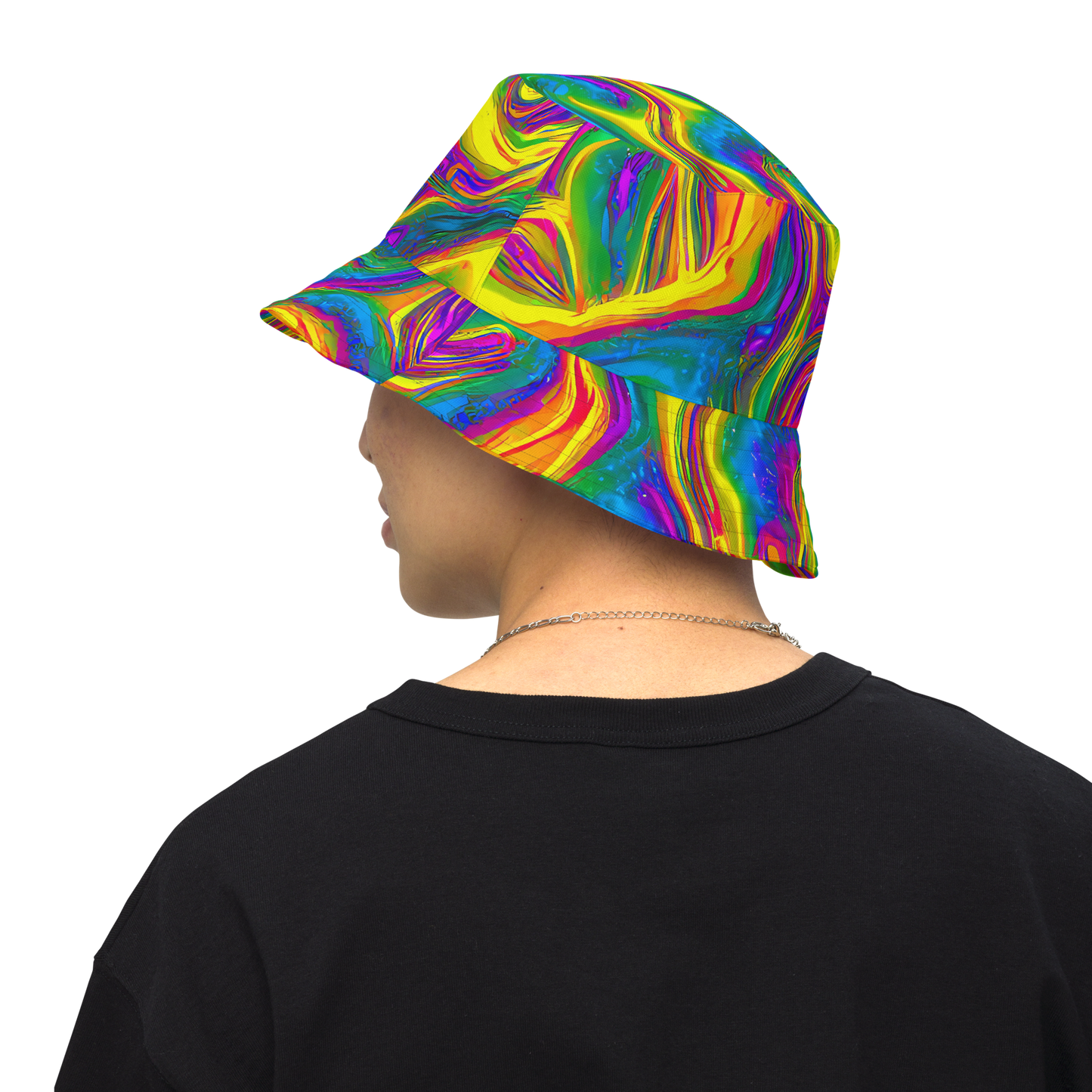 Reversible Bucket Hat - Electric Aurora