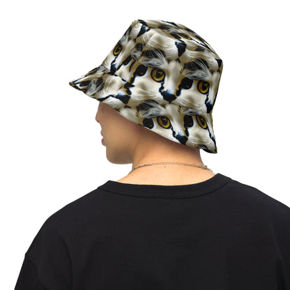 Reversible Bucket Hat - Feline Fancy