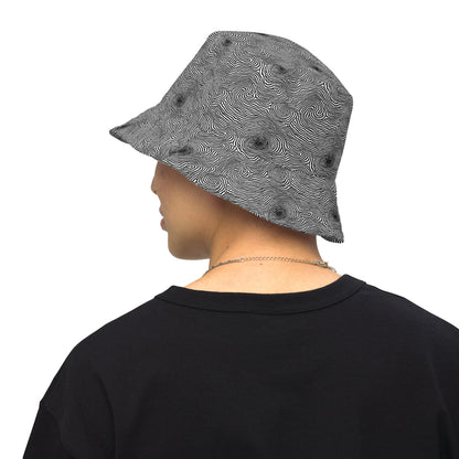 Reversible Bucket Hat - Black And White Rhapsody