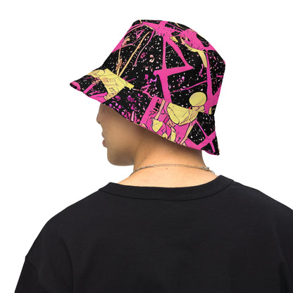 Reversible Bucket Hat - Galaxy Graffiti