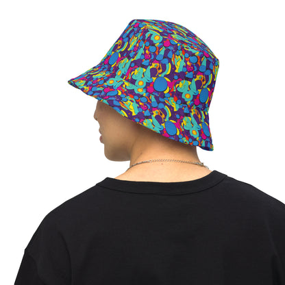 Reversible Bucket Hat - Psychedelic Harmony