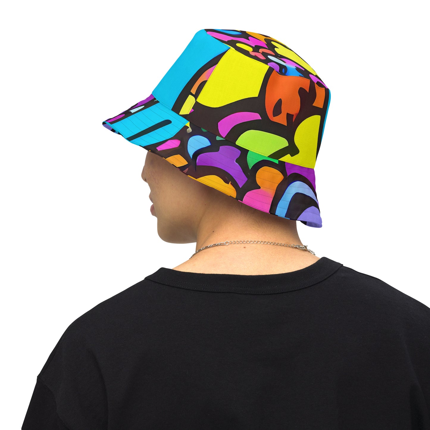 Reversible Bucket Hat - Kaleidoscope Garden