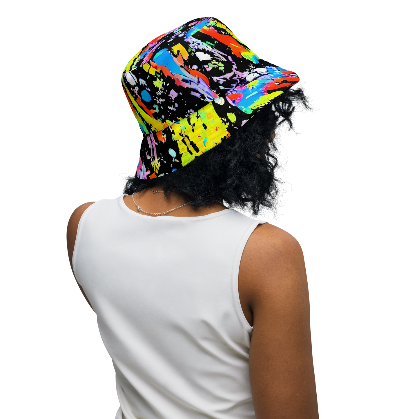 Reversible Bucket Hat - Pollock Pulse