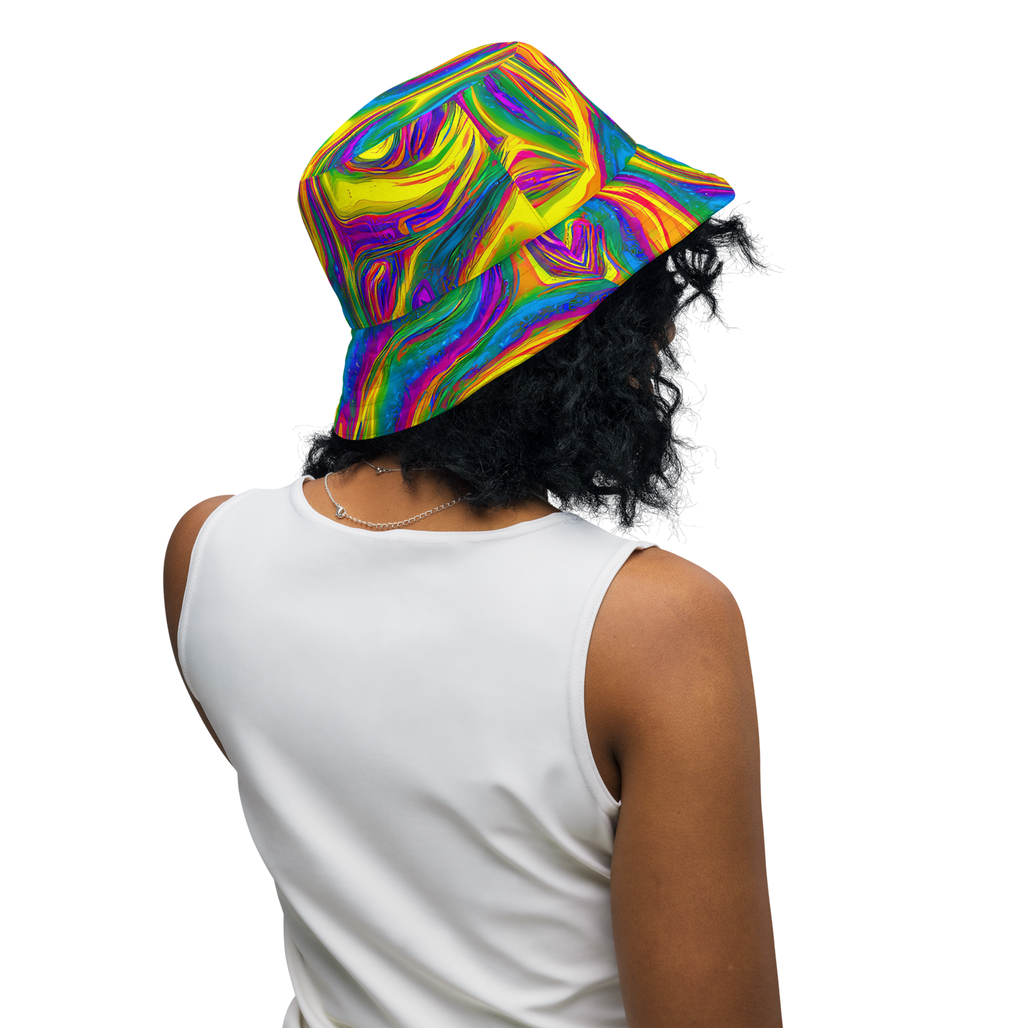 Reversible Bucket Hat - Electric Aurora