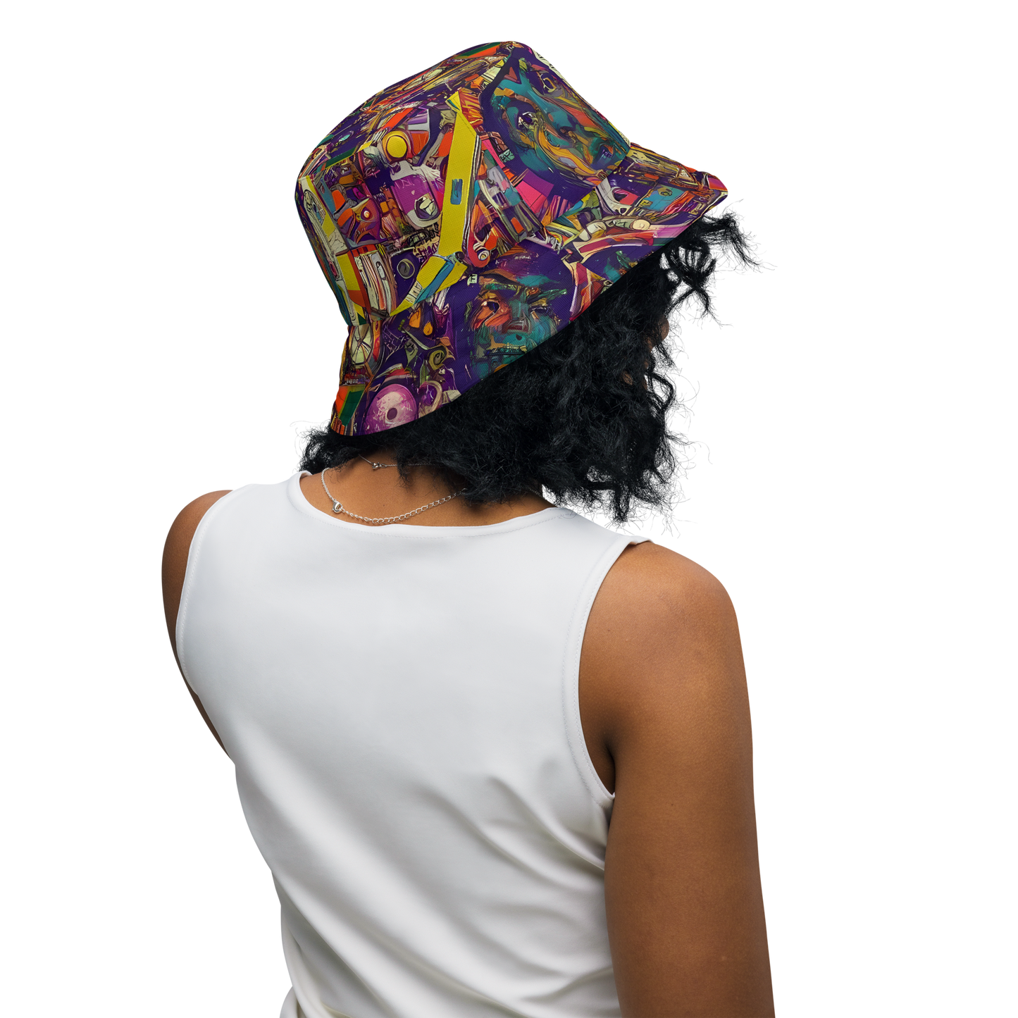 Reversible Bucket Hat - Cosmic Collage