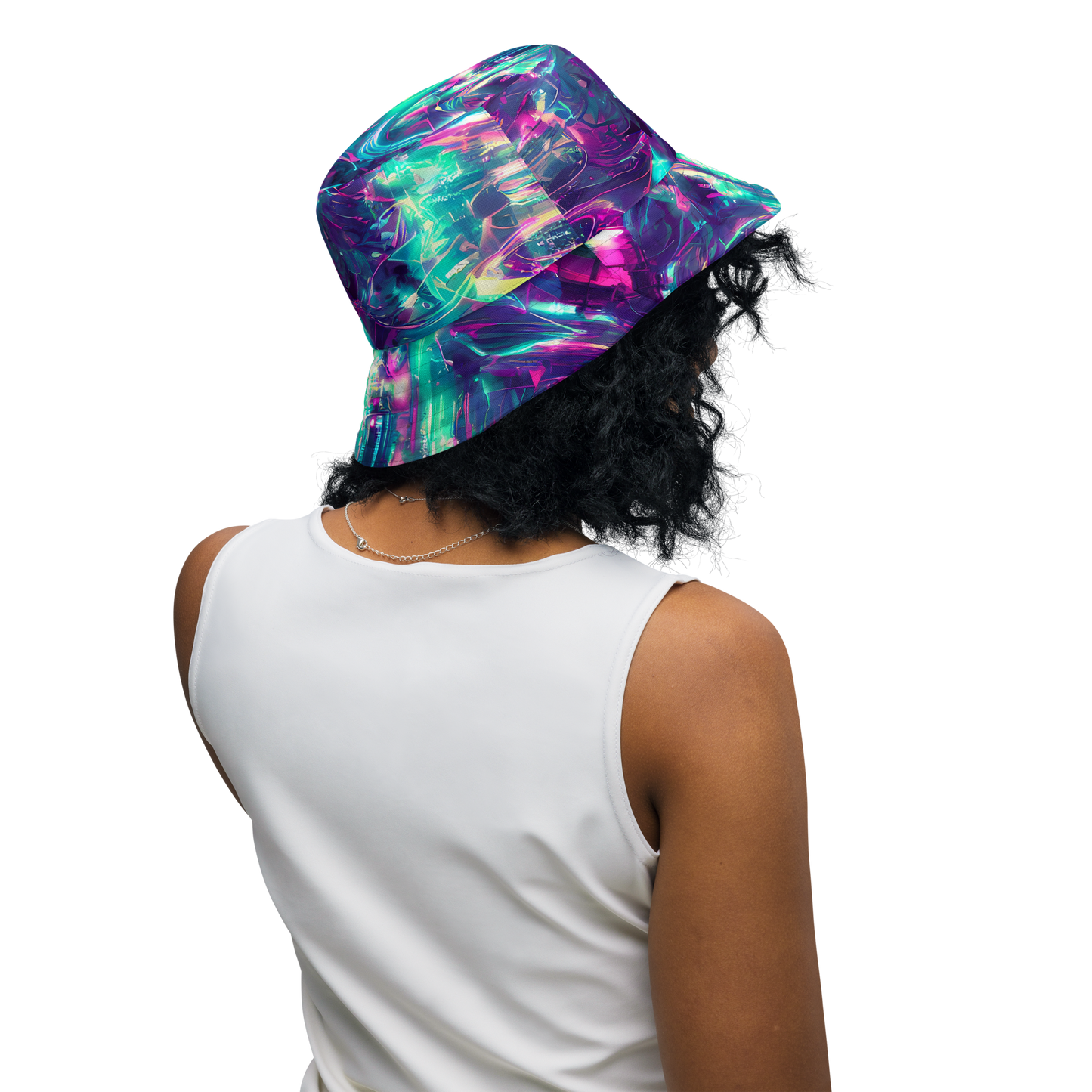 Reversible Bucket Hat - Synthwave Surge