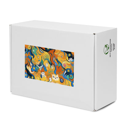 Women's High Top Canvas Shoes - Whimsical Feline Dance