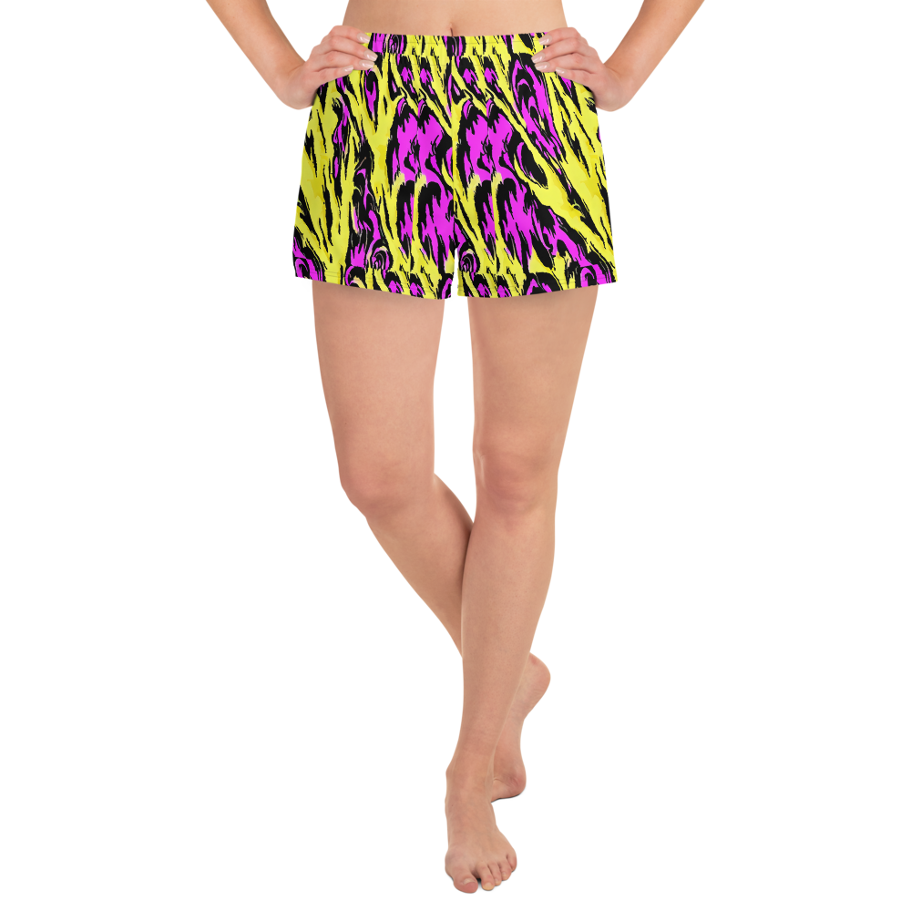 Women’s Athletic Shorts - Neon Savanna