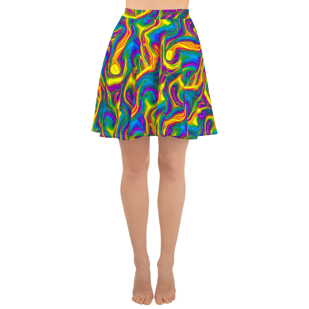 Skater Skirt - Electric Aurora