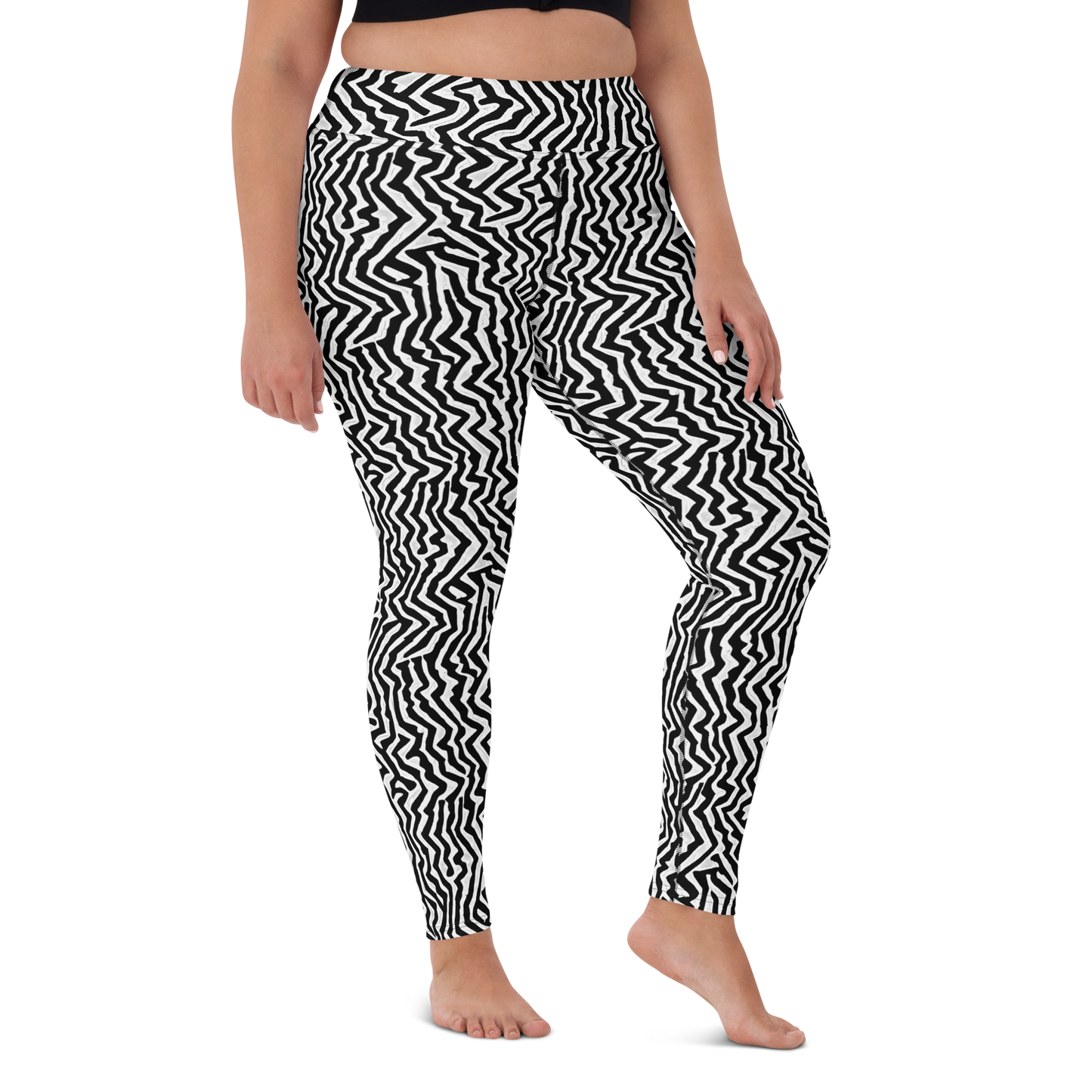 Yoga Leggings - Static Swirl