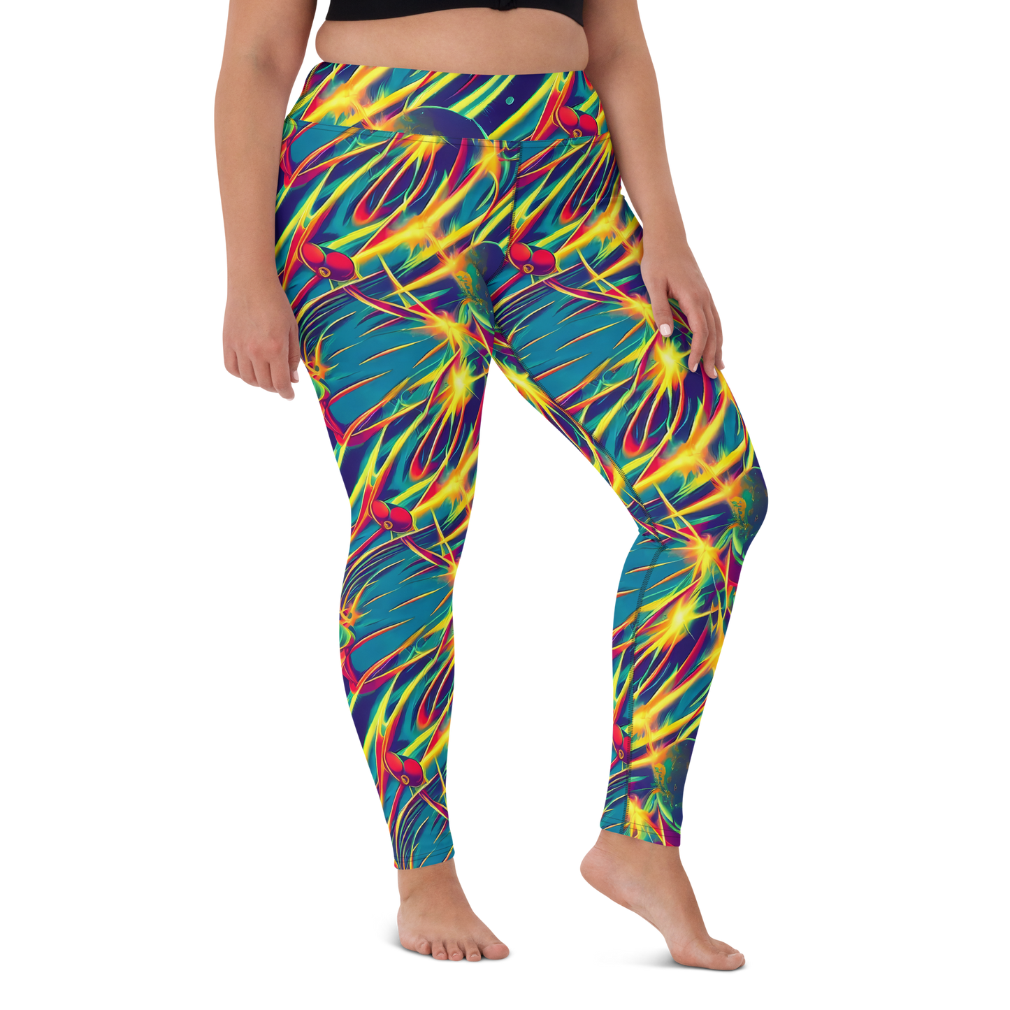 Yoga Leggings - Cosmic Inferno