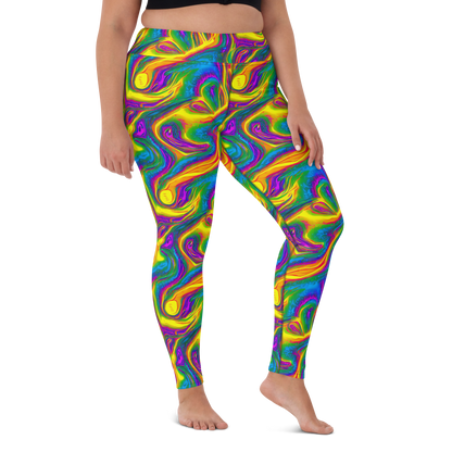 Yoga Leggings - Electric Aurora