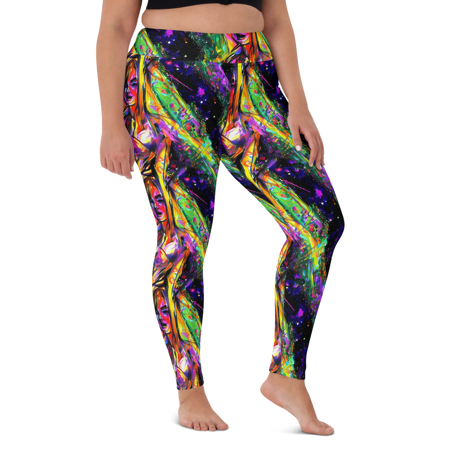 Yoga Leggings - Galactic Flamenco