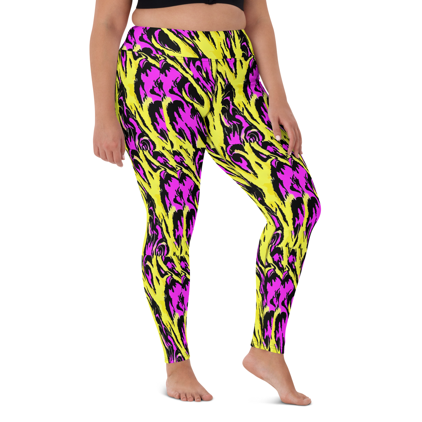 Yoga Leggings - Neon Savanna