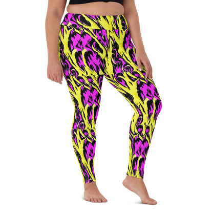 Yoga Leggings - Neon Savanna