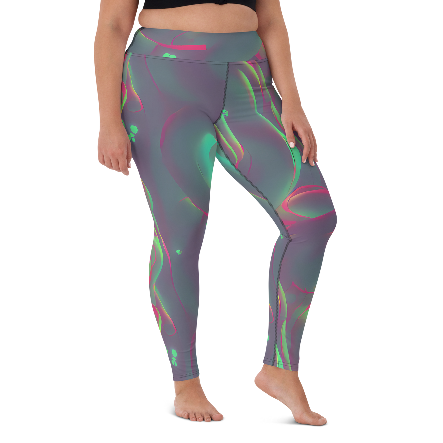 Yoga Leggings - Neon Whisper