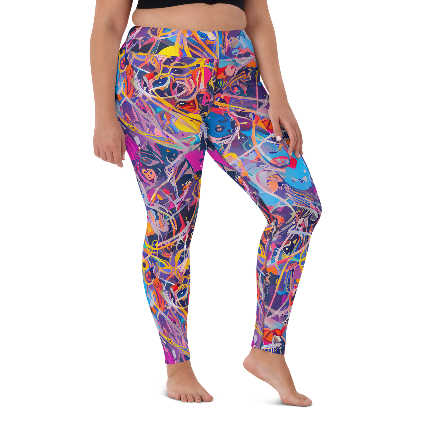 Yoga Leggings - Vibrant Fusion