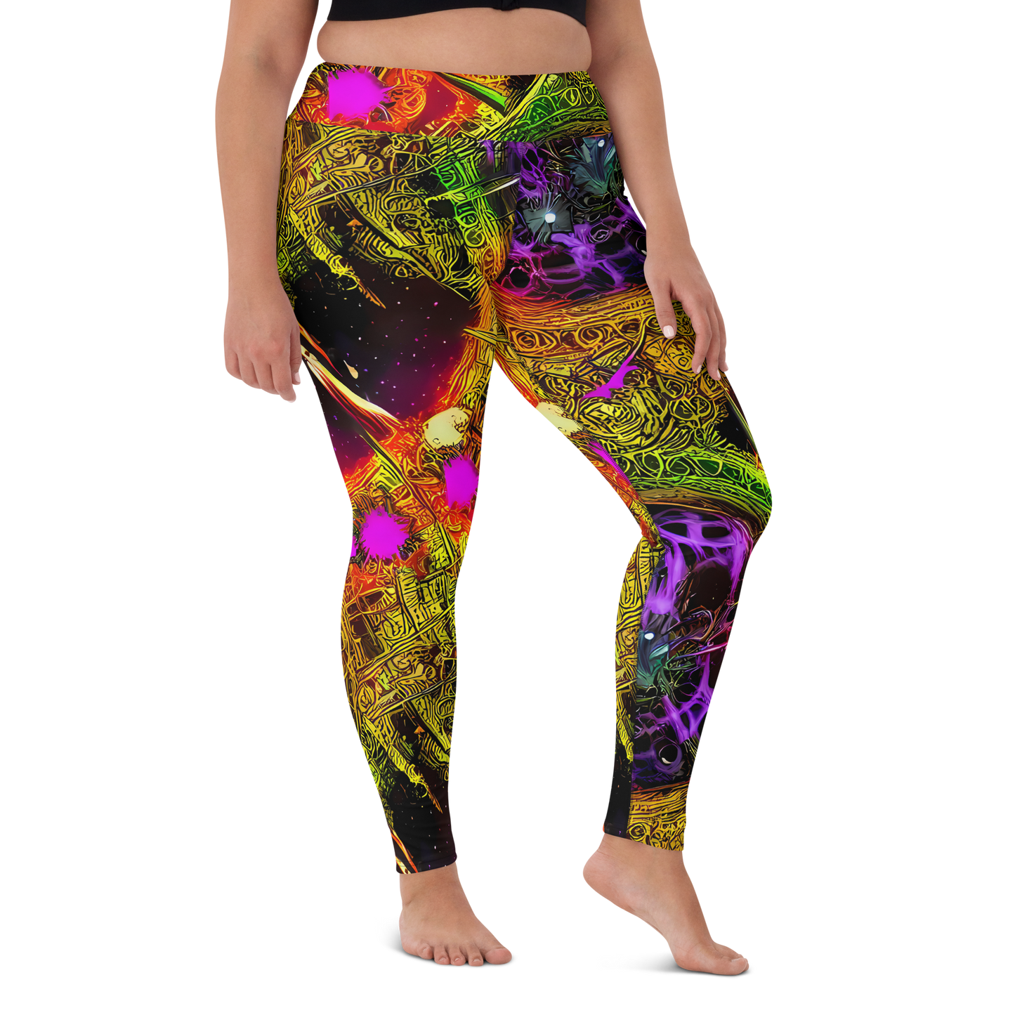 Yoga Leggings - Neon Glyphworks