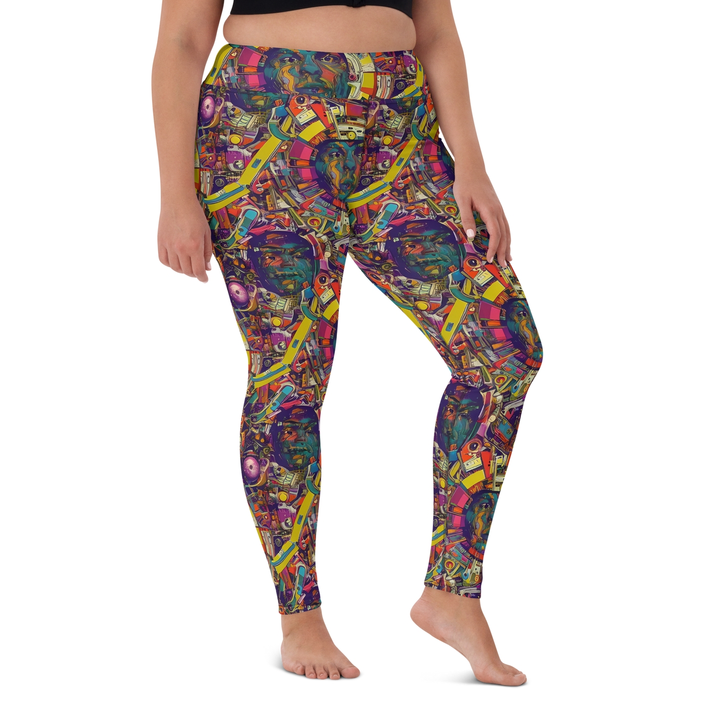 Yoga Leggings - Cosmic Collage