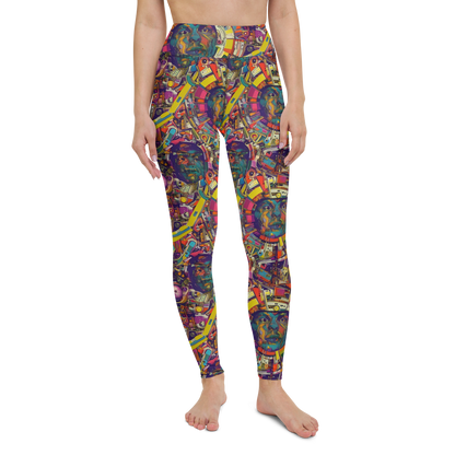 Yoga Leggings - Cosmic Collage