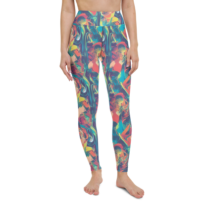 Yoga Leggings - Neon Aurora