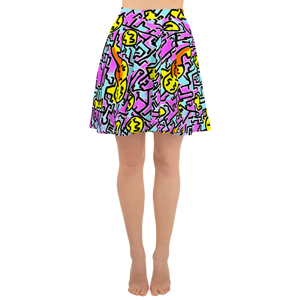 Skater Skirt - Punk Doodles