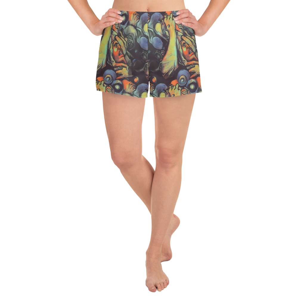 Women’s Athletic Shorts - Cosmic Scream
