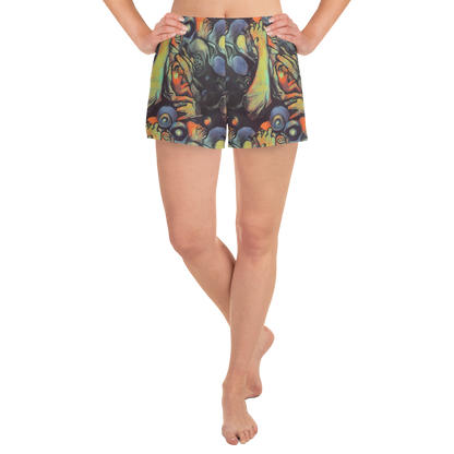 Women’s Athletic Shorts - Cosmic Scream