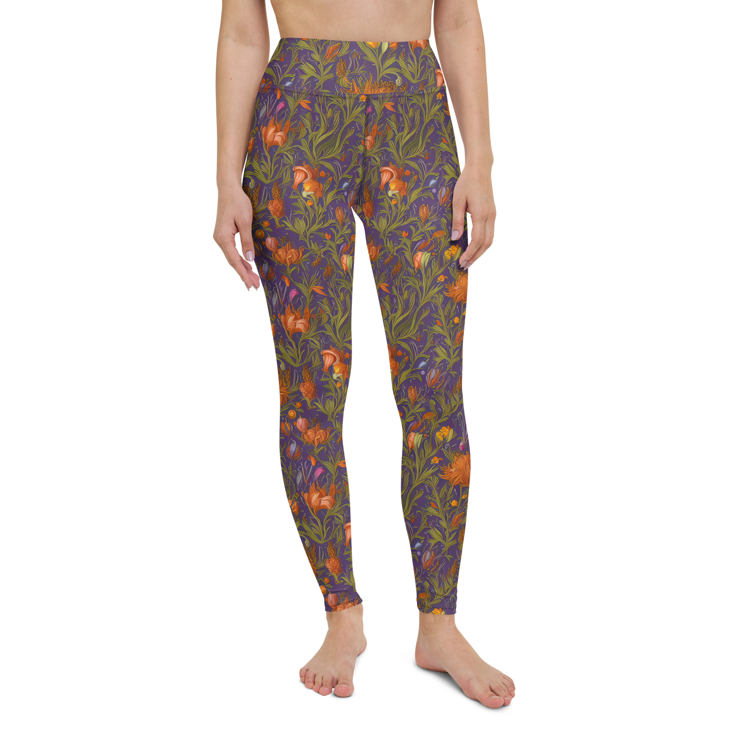 Yoga Leggings - Botanical Nebula