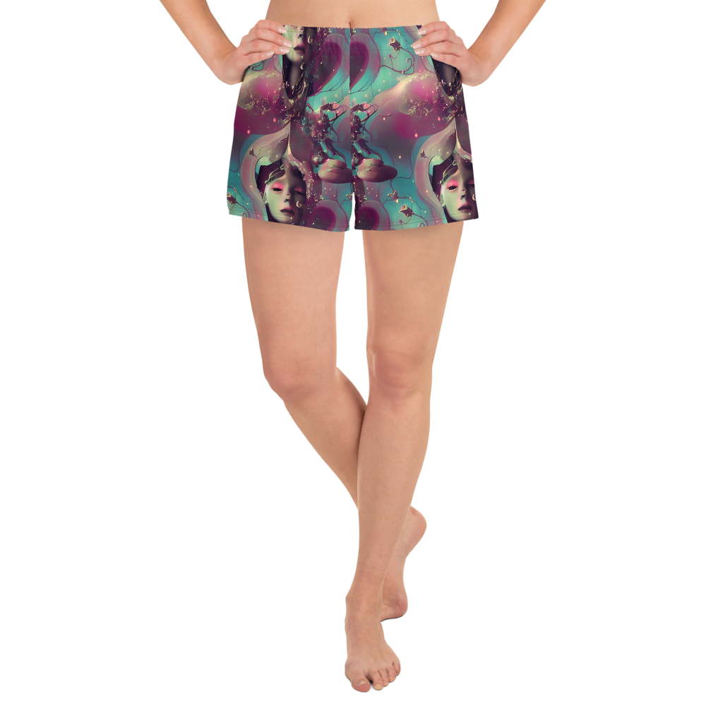 Women’s Athletic Shorts - Nouveau Galaxy